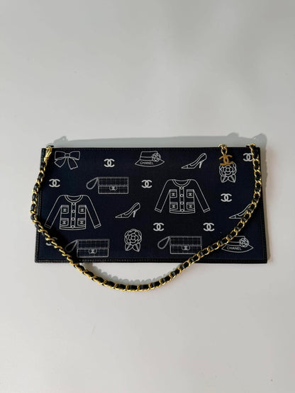 Vintage Chanel Icon Chain Semi-Shoulder Bag