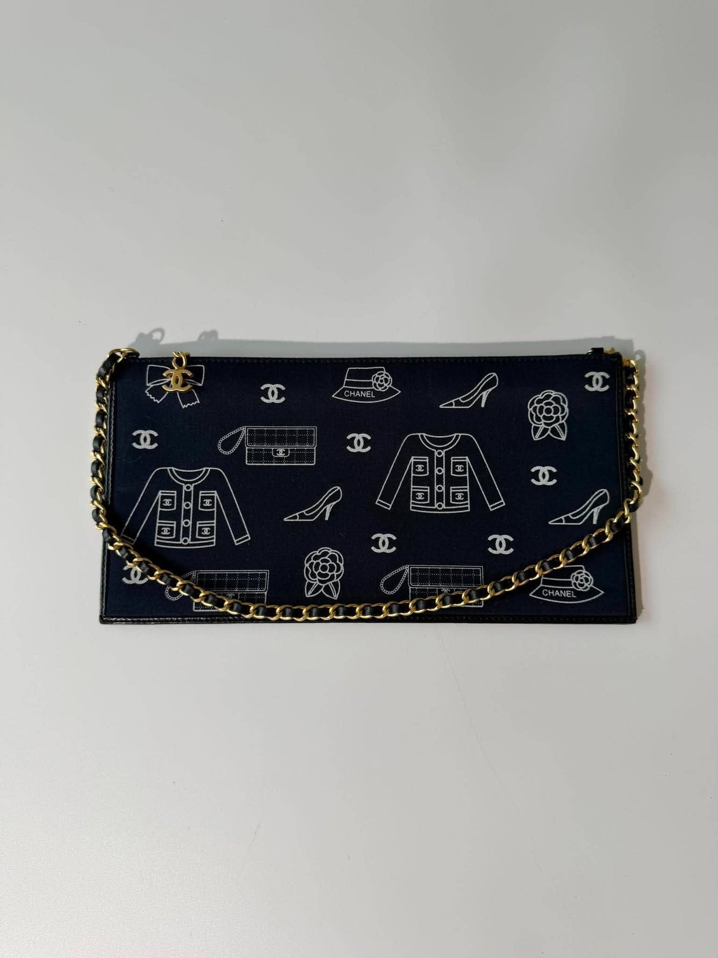 Vintage Chanel Icon Chain Semi-Shoulder Bag