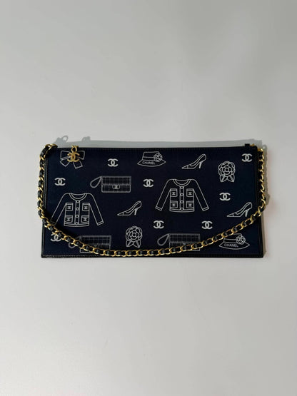 Vintage Chanel Icon Chain Semi-Shoulder Bag