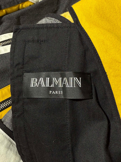 Balmain Tri-Color Biker Jacket