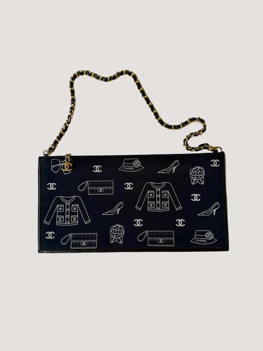 Vintage Chanel Icon Chain Semi-Shoulder Bag