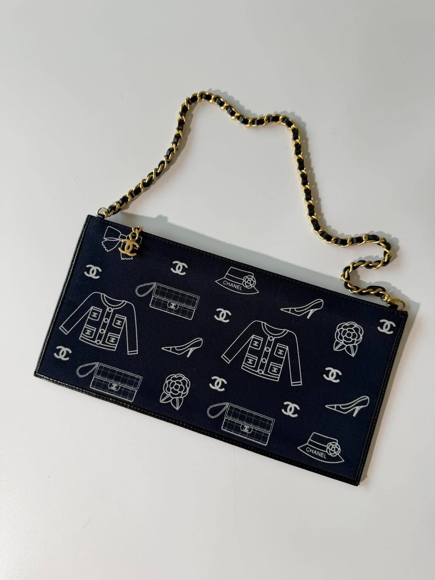 Vintage Chanel Icon Chain Semi-Shoulder Bag