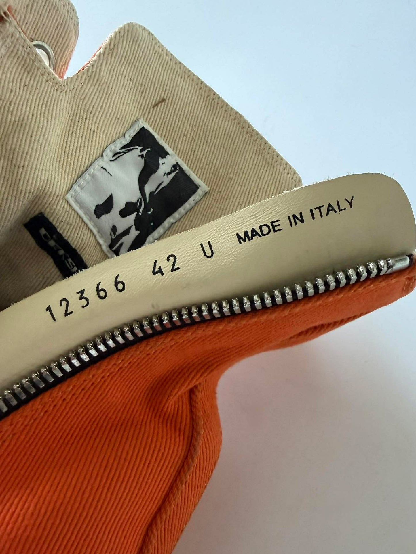 Rick Owens DRKSHDW Orange Jumbo Lace High-Top Sneakers
