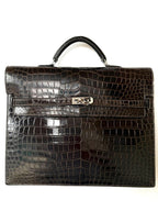 Hermes Kelly 2013 Depeches Exotic Crocodile Briefcase Bag