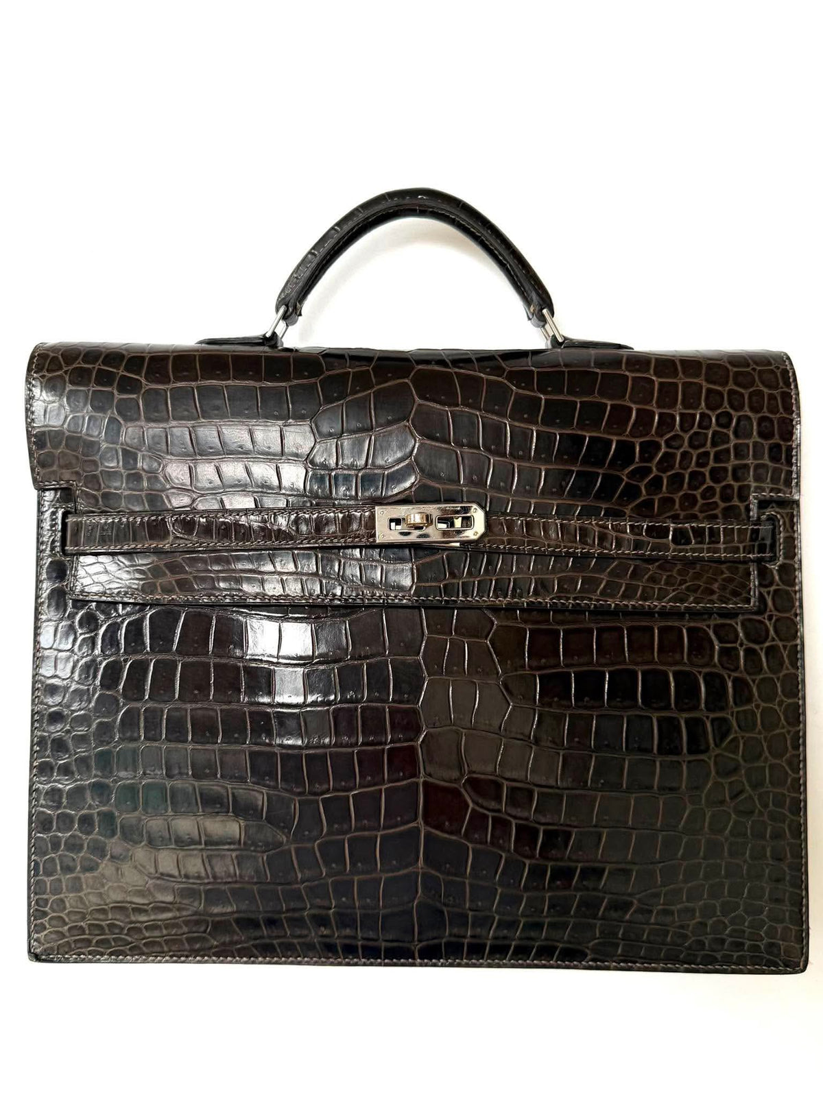 Hermes Kelly 2013 Depeches Exotic Crocodile Briefcase Bag