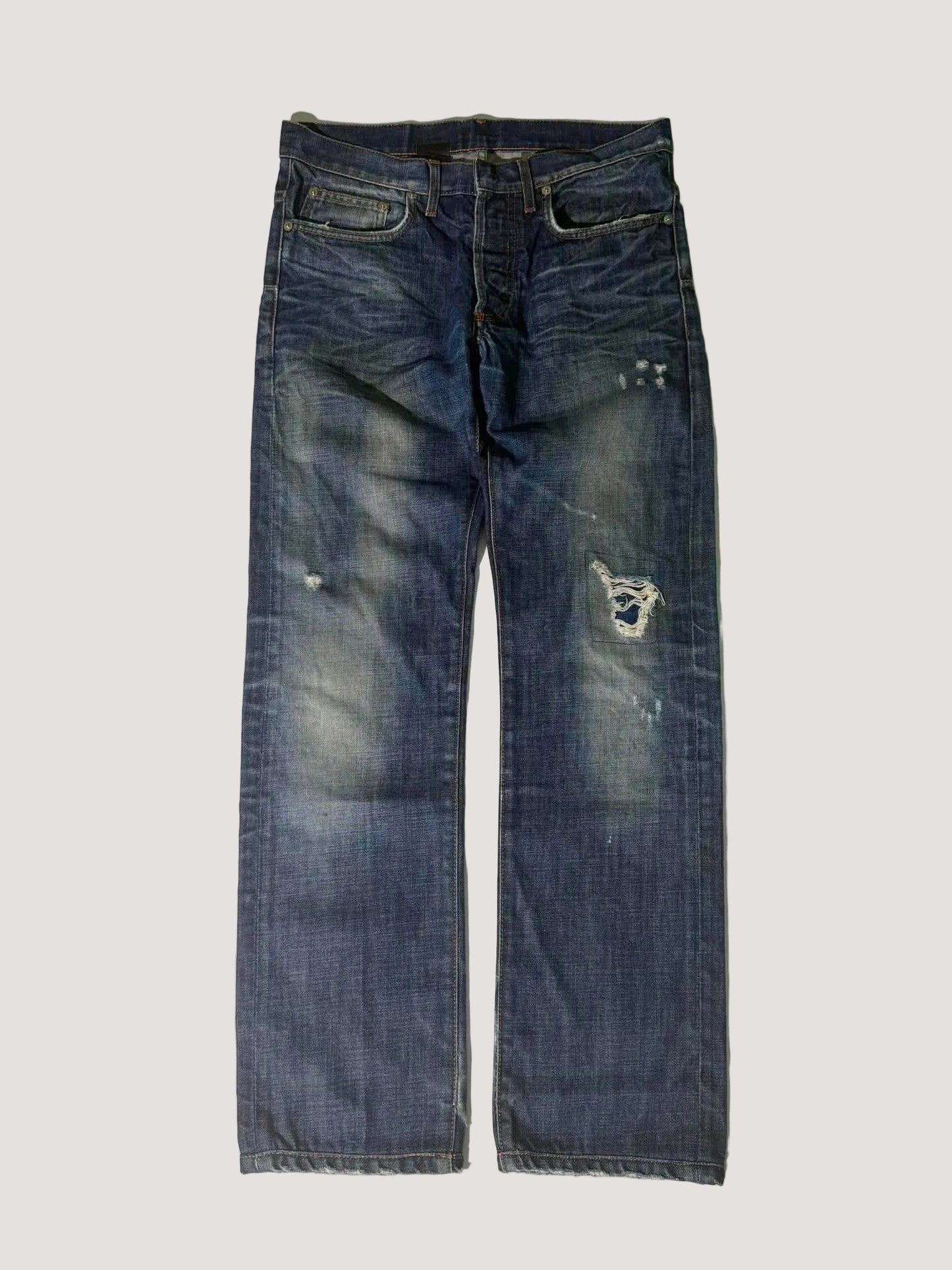 Dior Homme Distressed Blue Denim Jeans