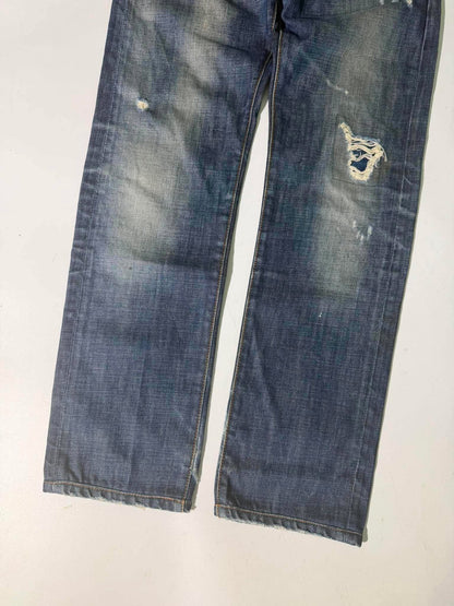 Dior Homme Distressed Blue Denim Jeans