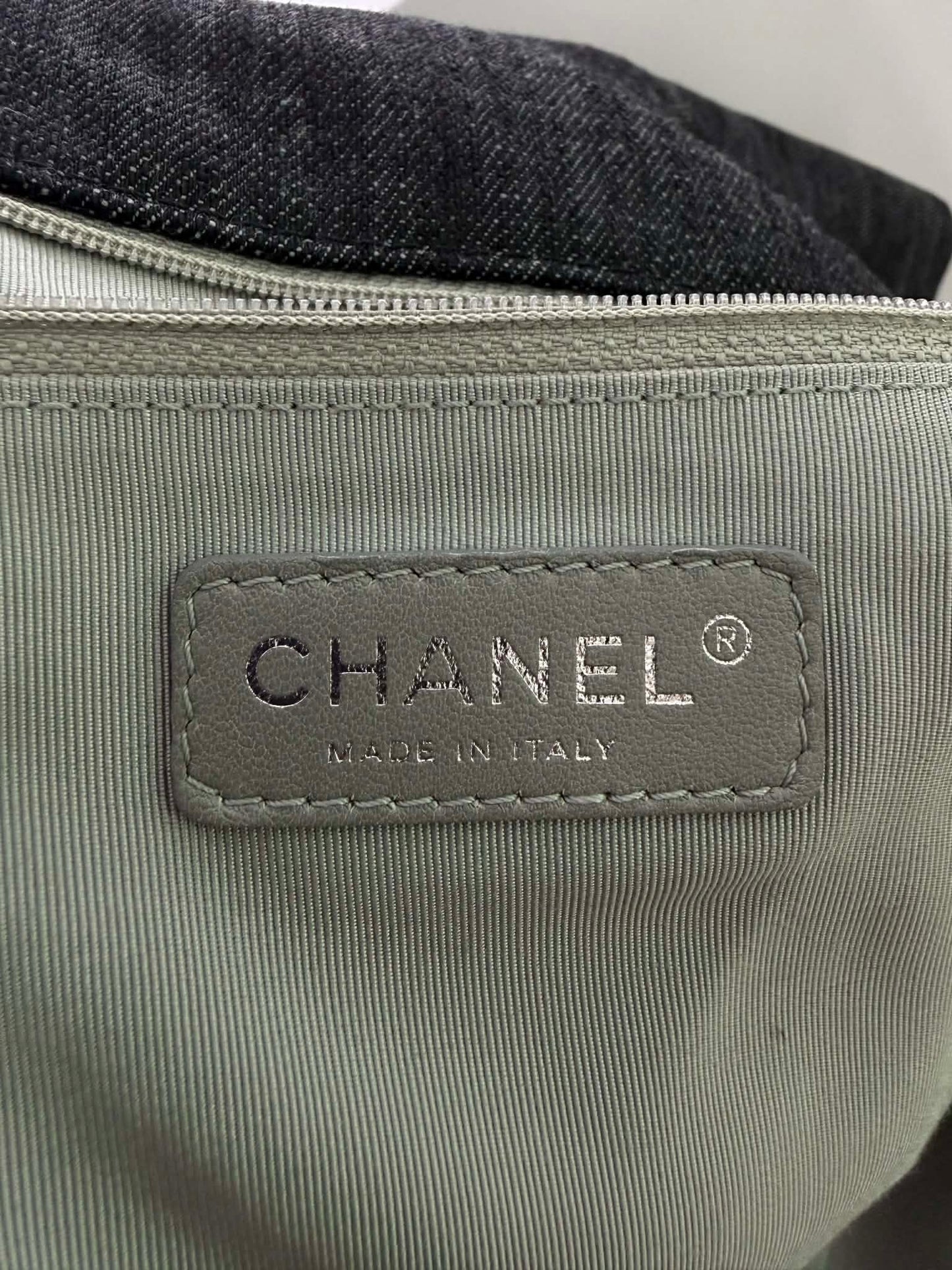 2010 Chanel Denim Quilted Stretch Spirit Messenger