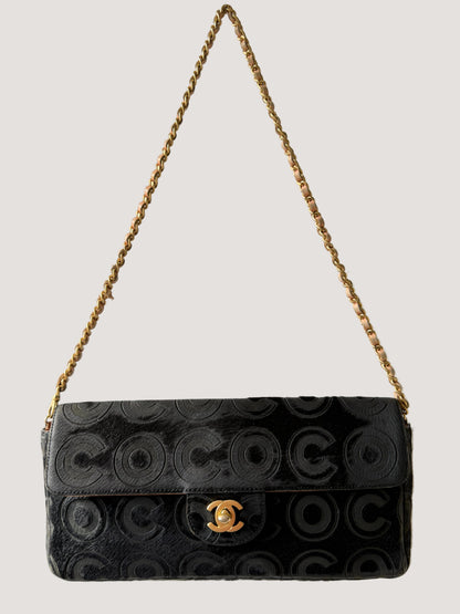 Vintage Chanel Ponyhair Coco East West Flap