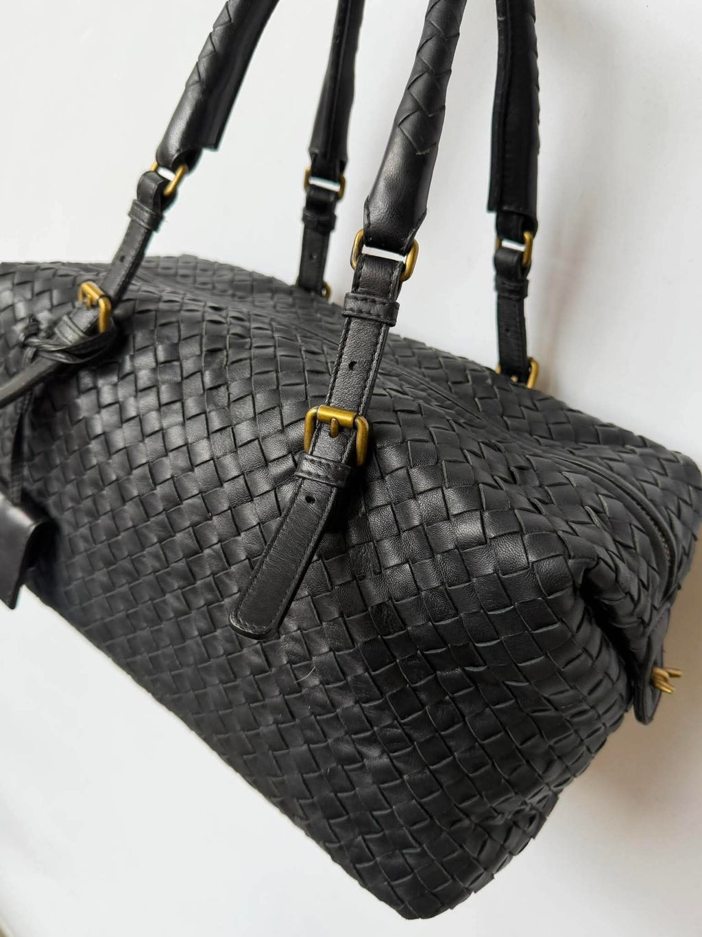 Bottega Veneta Intrecciato Woven Montaigne Satchel Bag