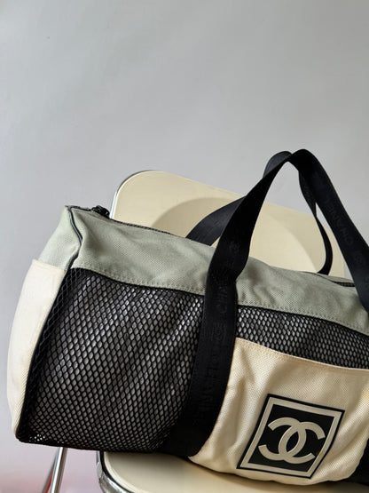 Vintage Chanel Sport Line Mesh Duffle Bag