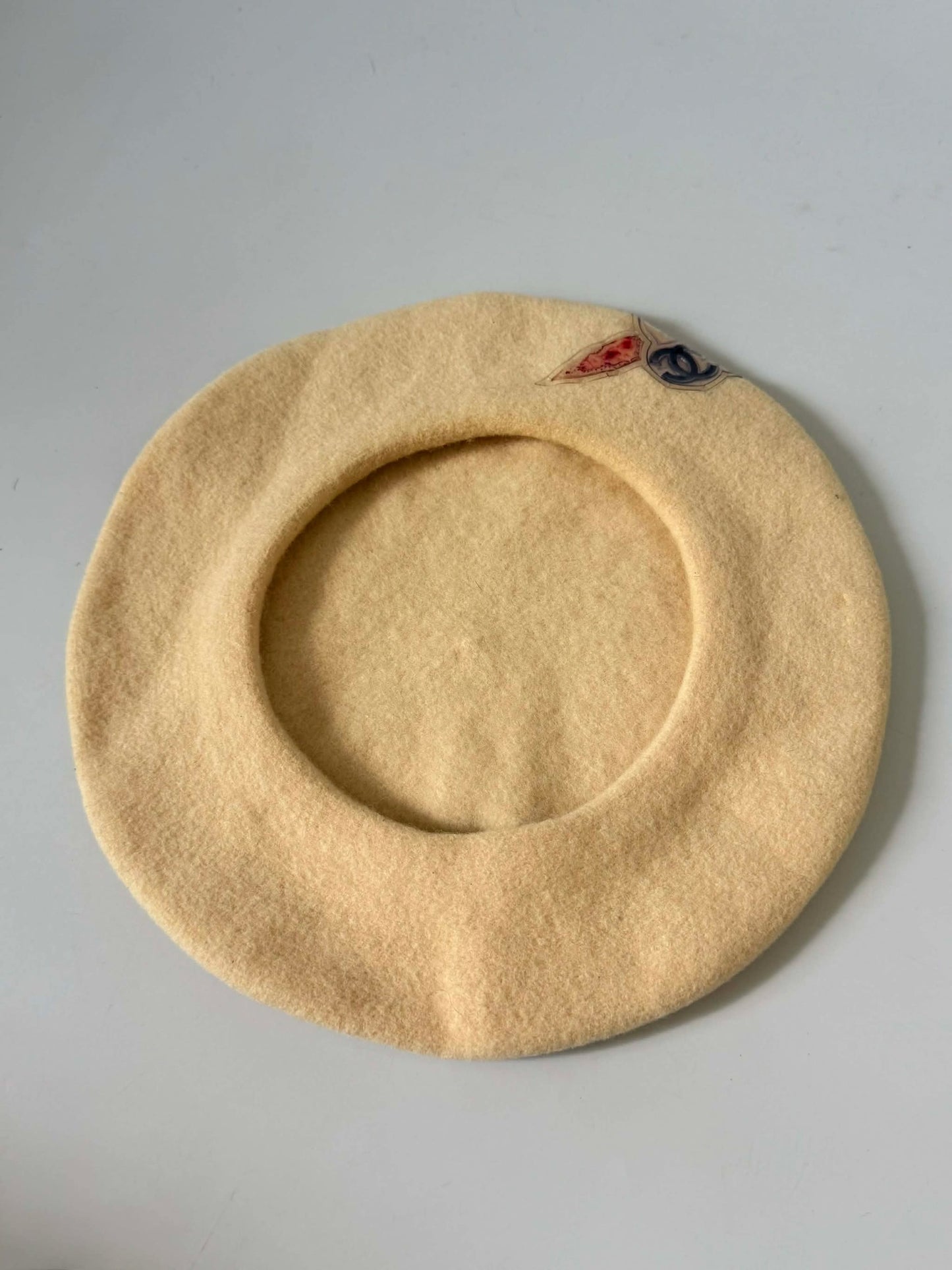 Chanel 1990-2000s CC Camellia Beret Hat