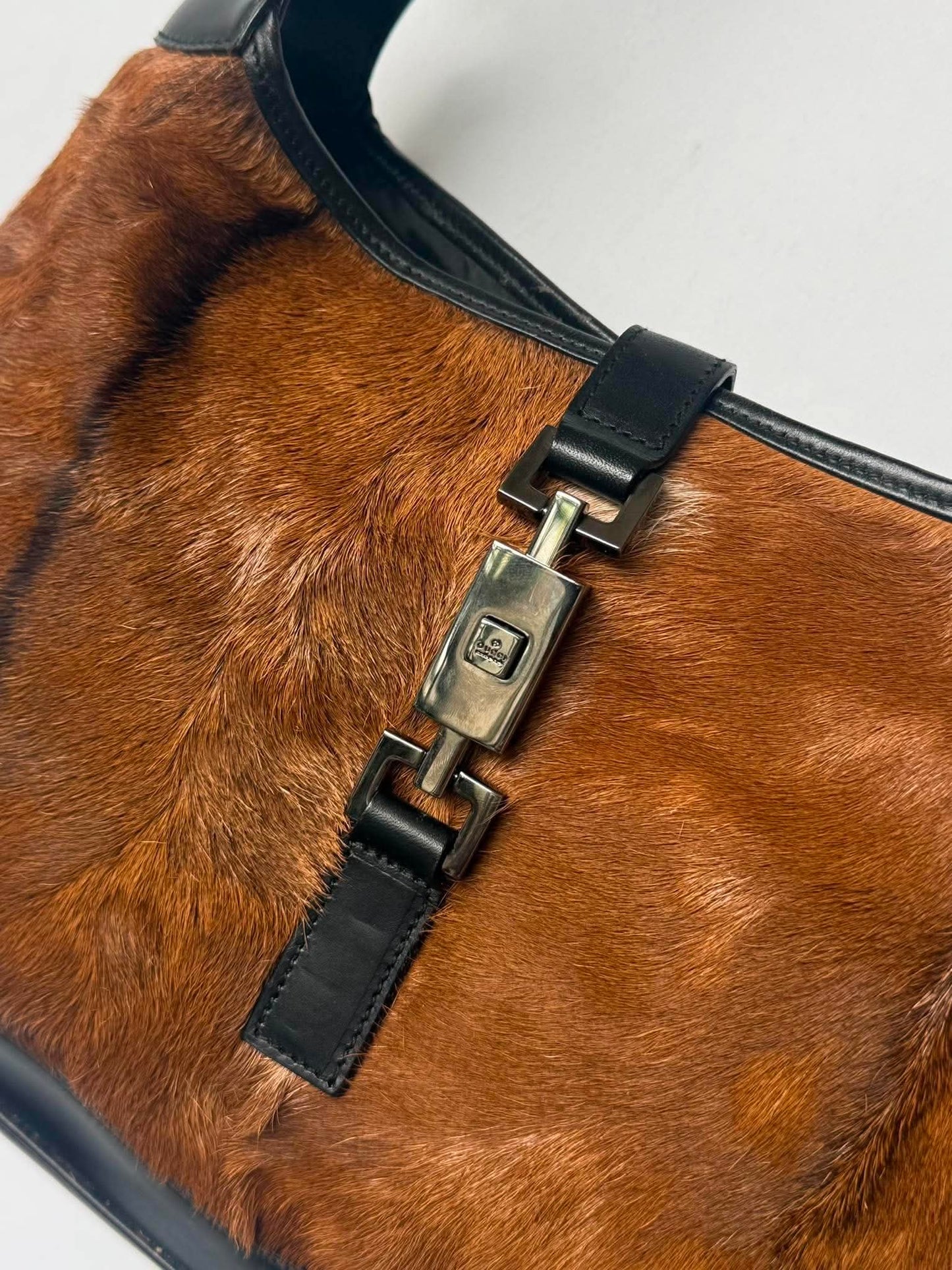F/W 1999 Gucci by Tom Ford Brown Ponyhair Jackie Bag