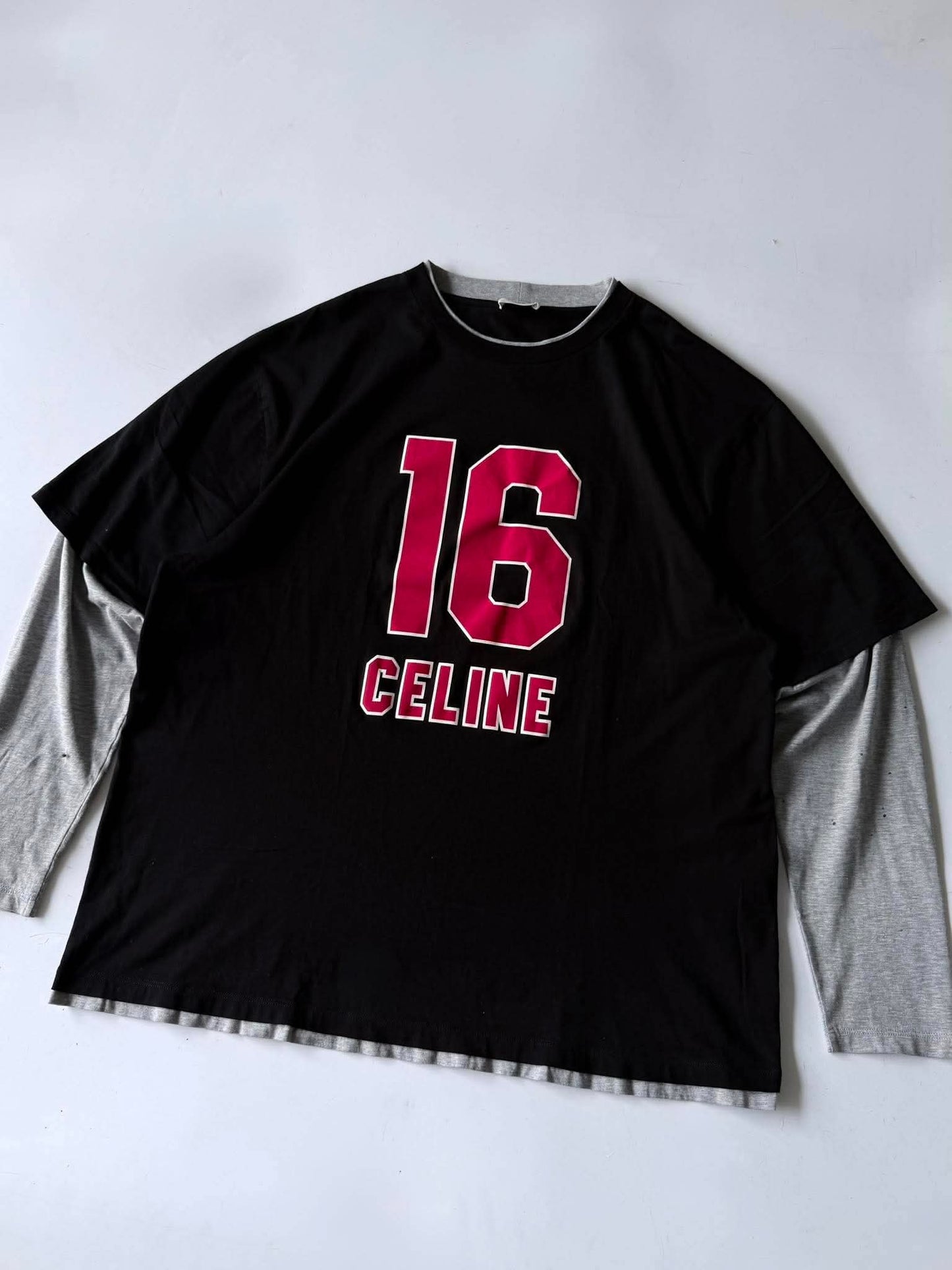 Celine S/S23 16 Layered Varsity Jersey T-Shirt