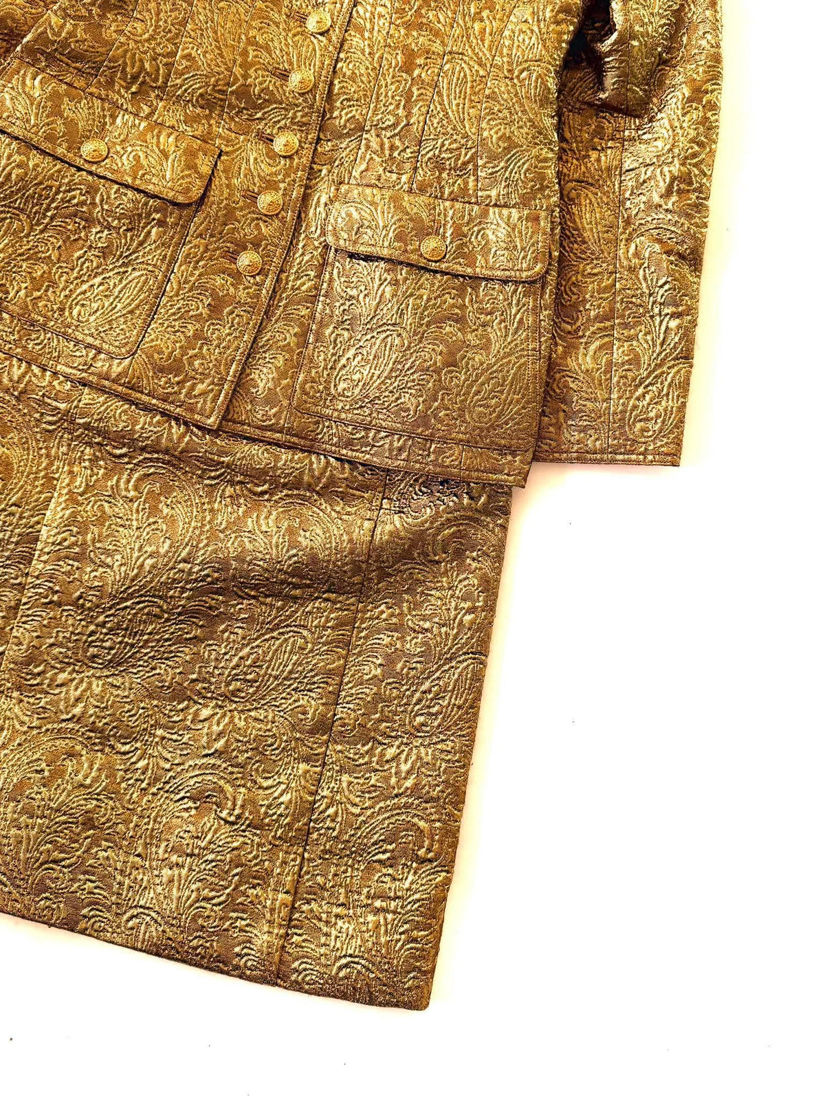 Chanel Boutique F/W1996 Gold Brocade "Mughal" Set