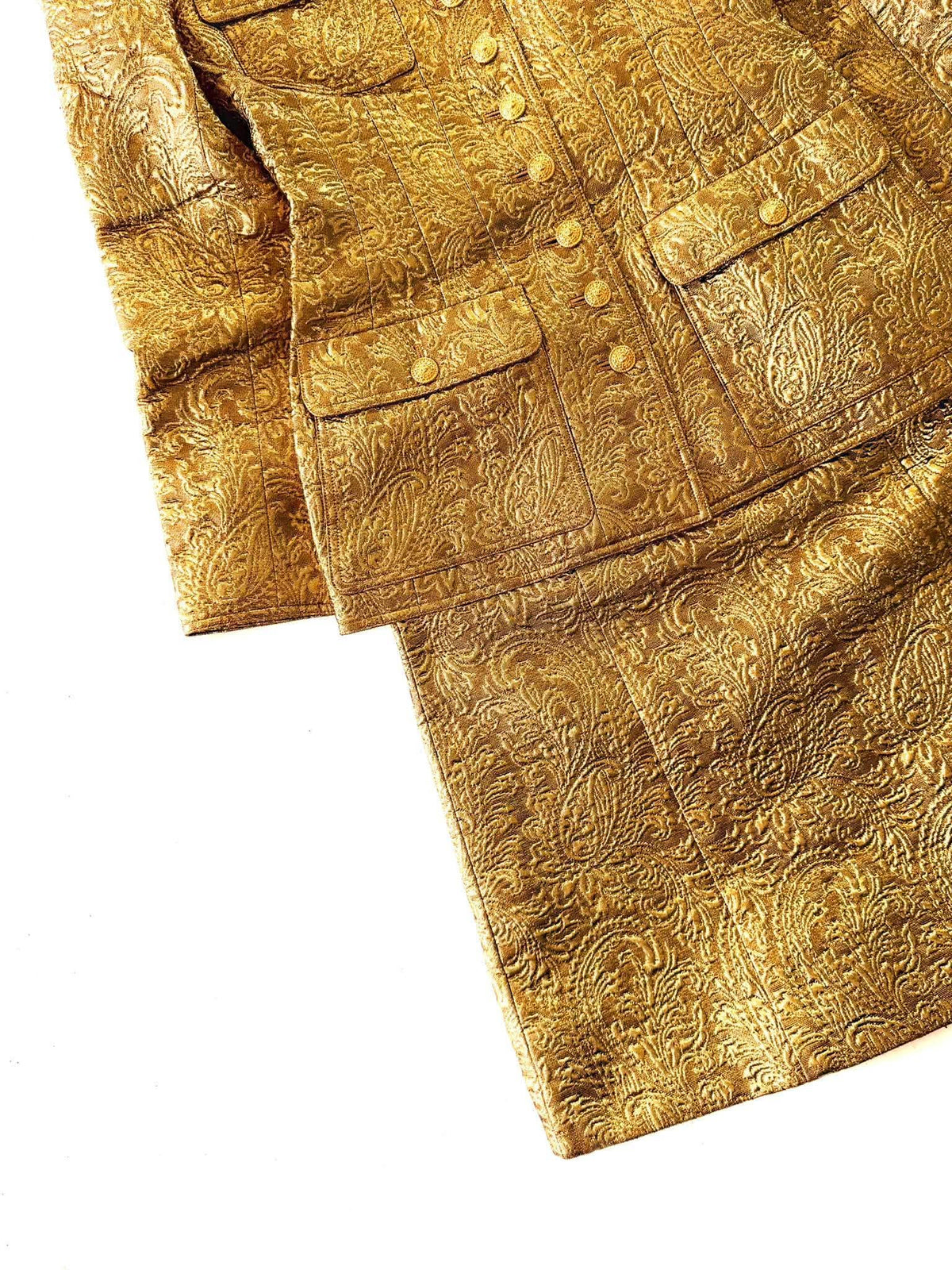 Chanel Boutique F/W1996 Gold Brocade "Mughal" Set