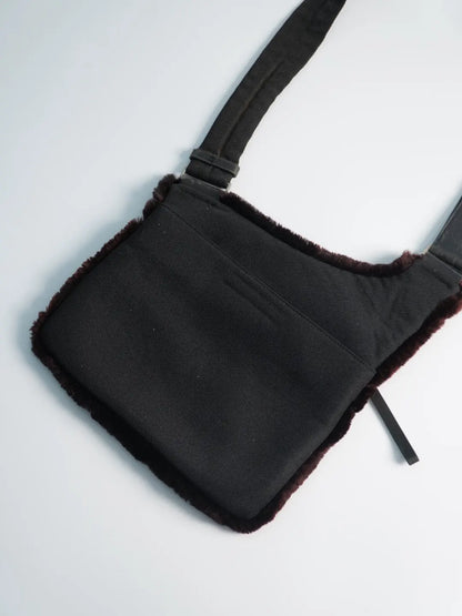 Prada Sport Fur Jacket & Prada FW1999 Crossbody Bag Soft Fur