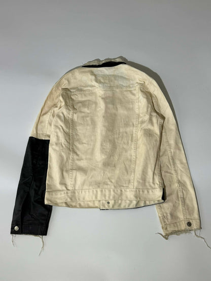 Helmut Lang 2003SS Leather Sleeve Denim Jacket