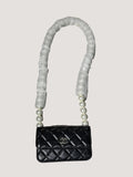 Chanel Black Quilted Maxi Pearls Wallet on Chain Bag