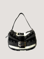Vintage Fendi F/W1999 Wool Knit Baguette Bag