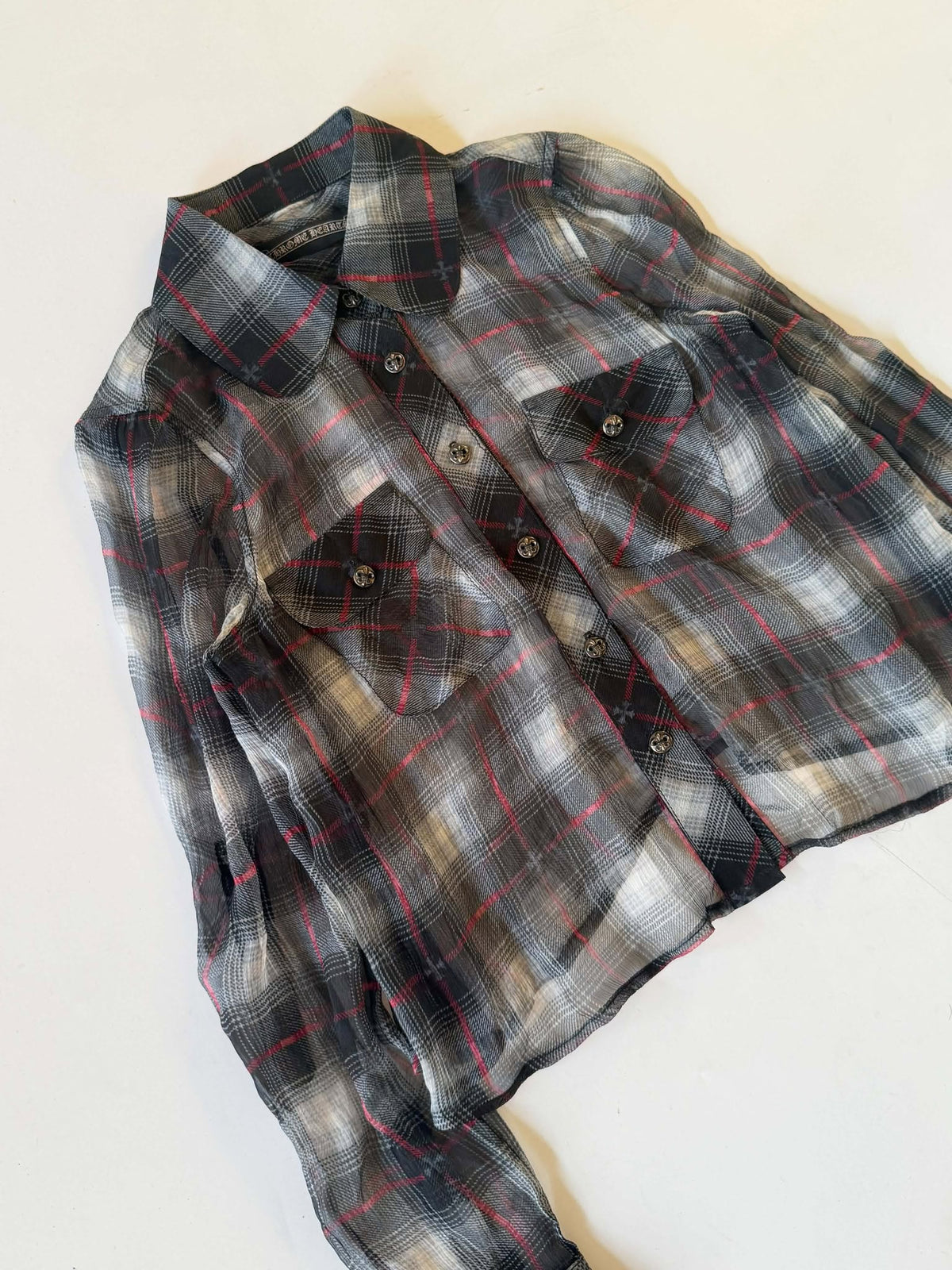 Chrome Hearts Silk Plaid Shirt