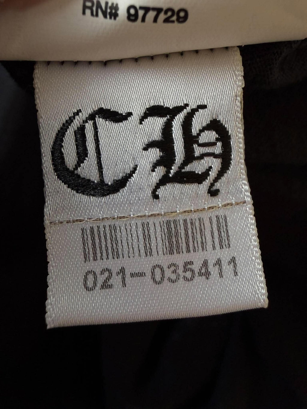 Vintage Chrome Hearts “Fuck You” Thermal Zip-Up Hoodie