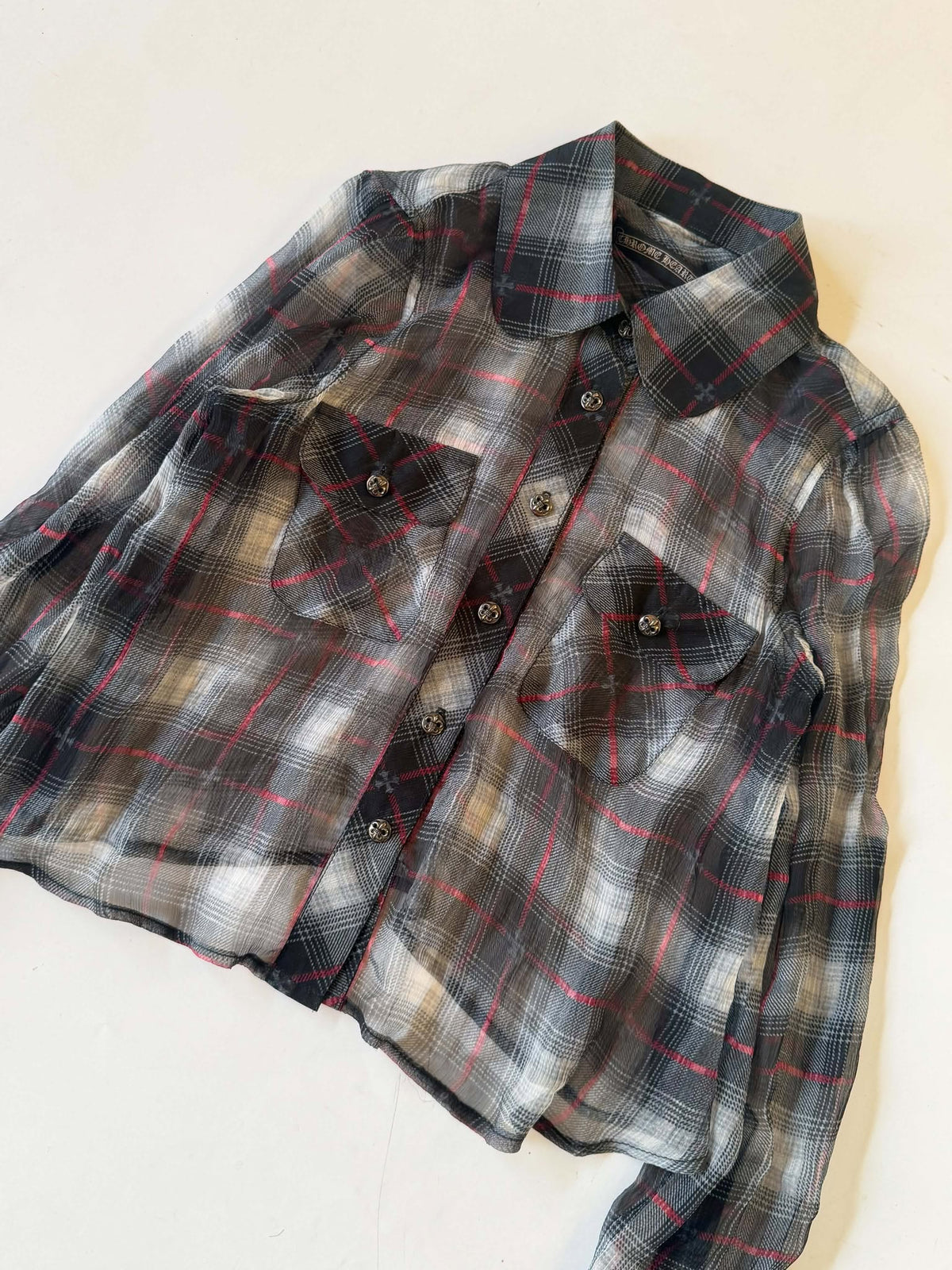 Chrome Hearts Silk Plaid Shirt