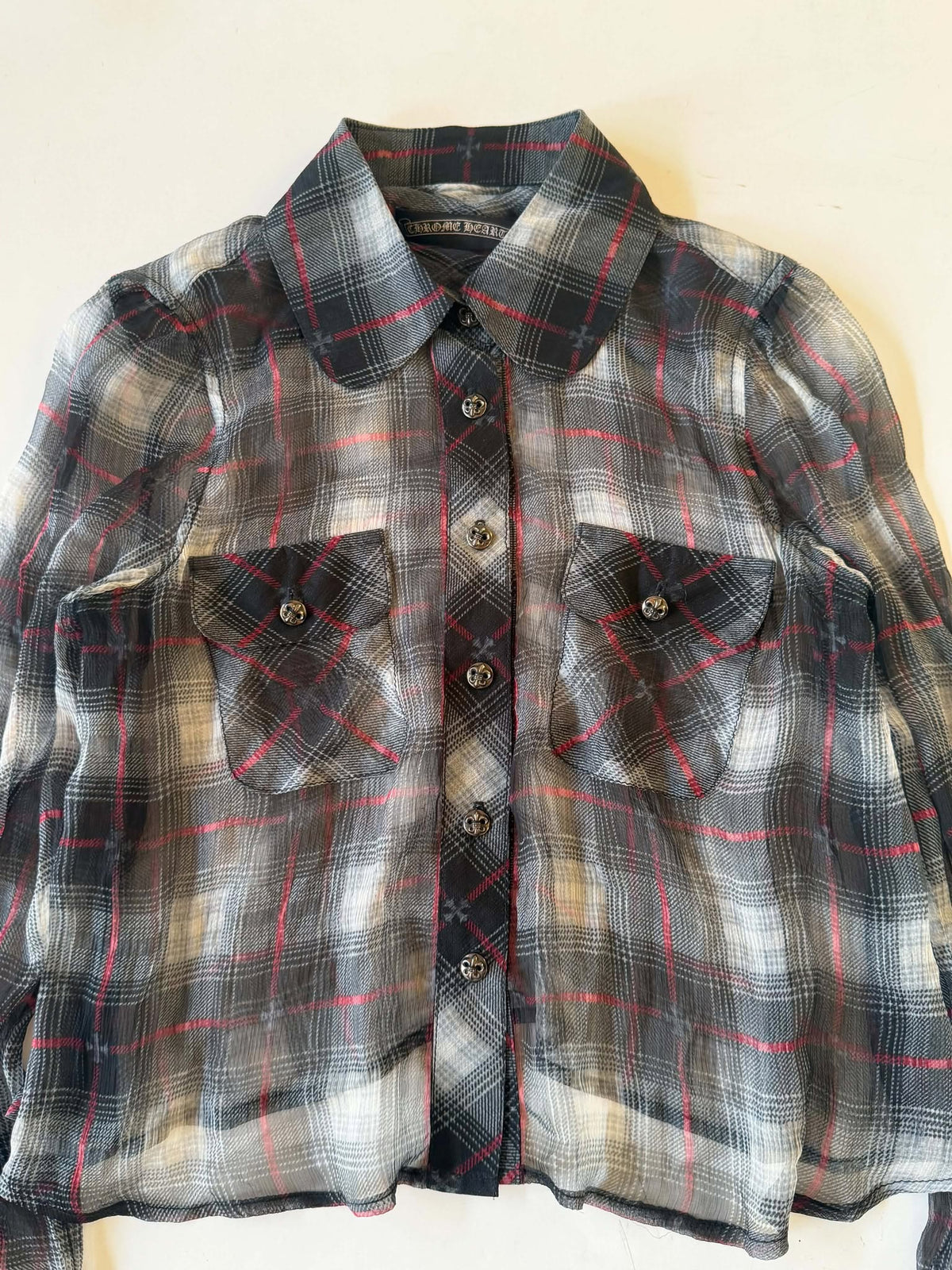 Chrome Hearts Silk Plaid Shirt