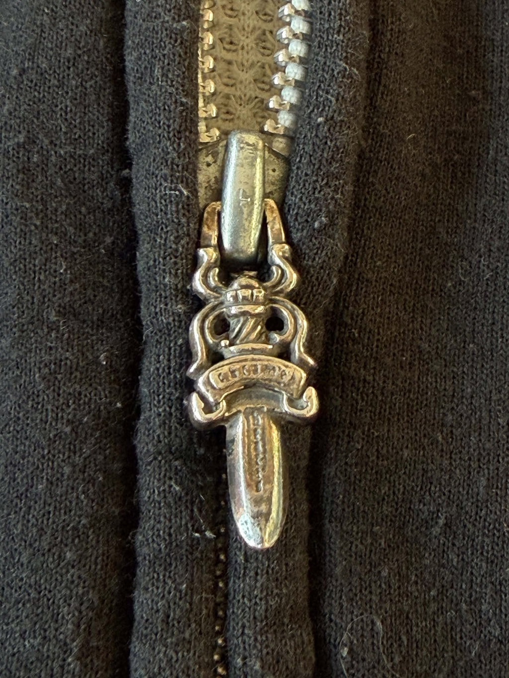 Vintage Chrome Hearts “Fuck You” Thermal Zip-Up Hoodie