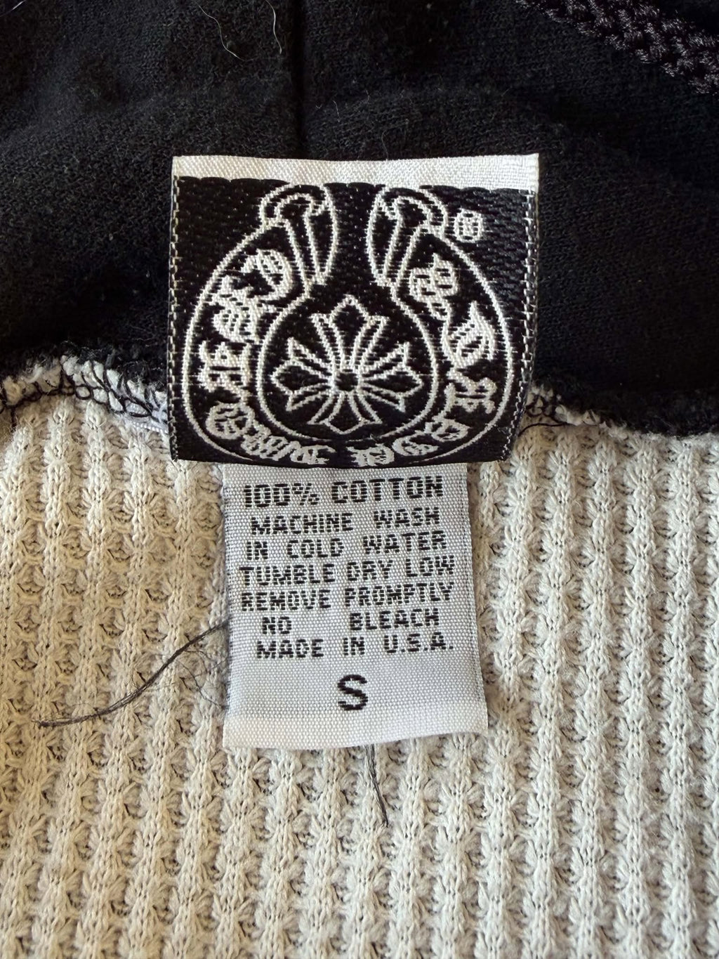 Vintage Chrome Hearts “Fuck You” Thermal Zip-Up Hoodie