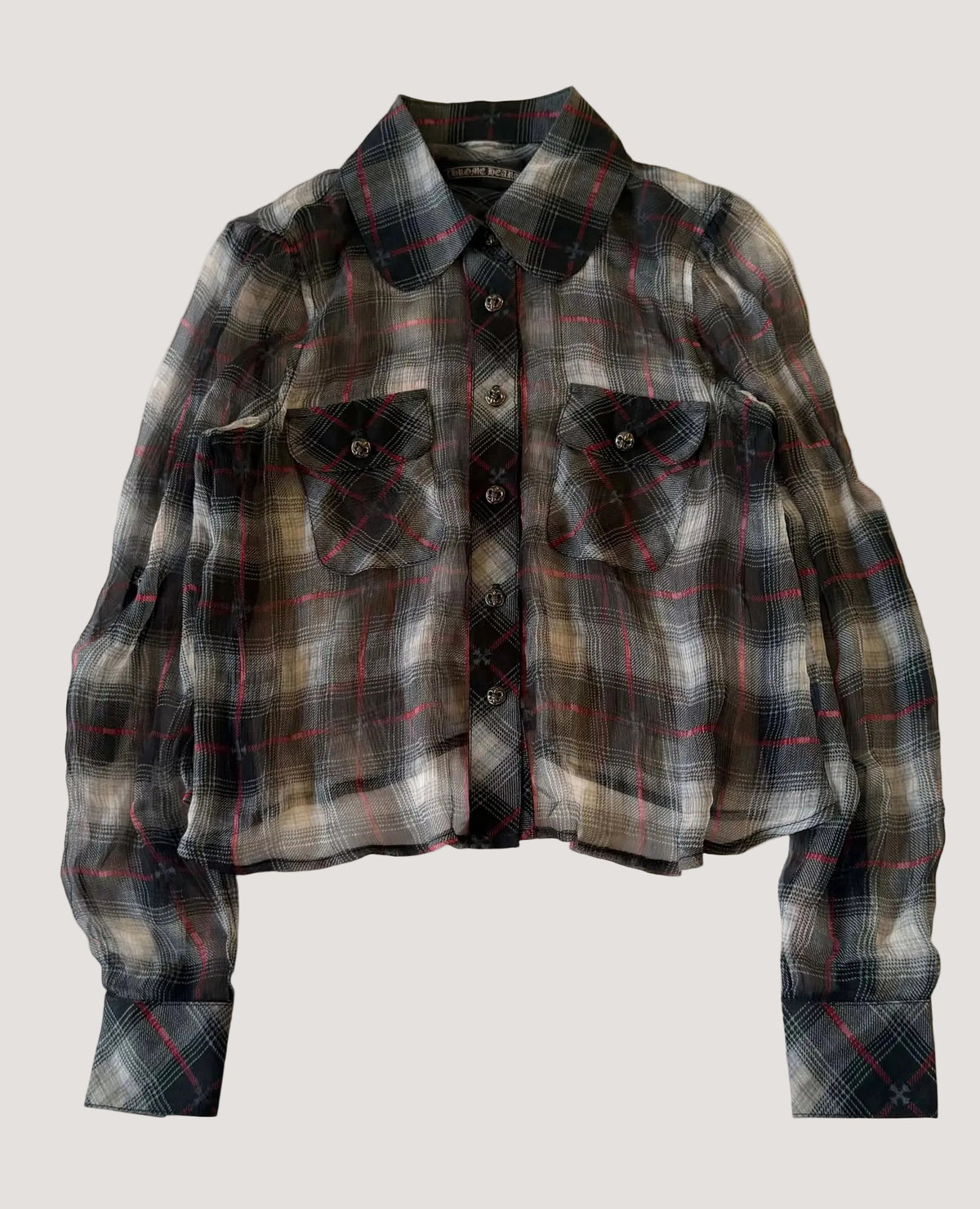 Chrome Hearts Silk Plaid Shirt