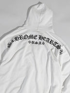 Chrome Hearts Back Arch USA Logo Zip-Up Hoodie