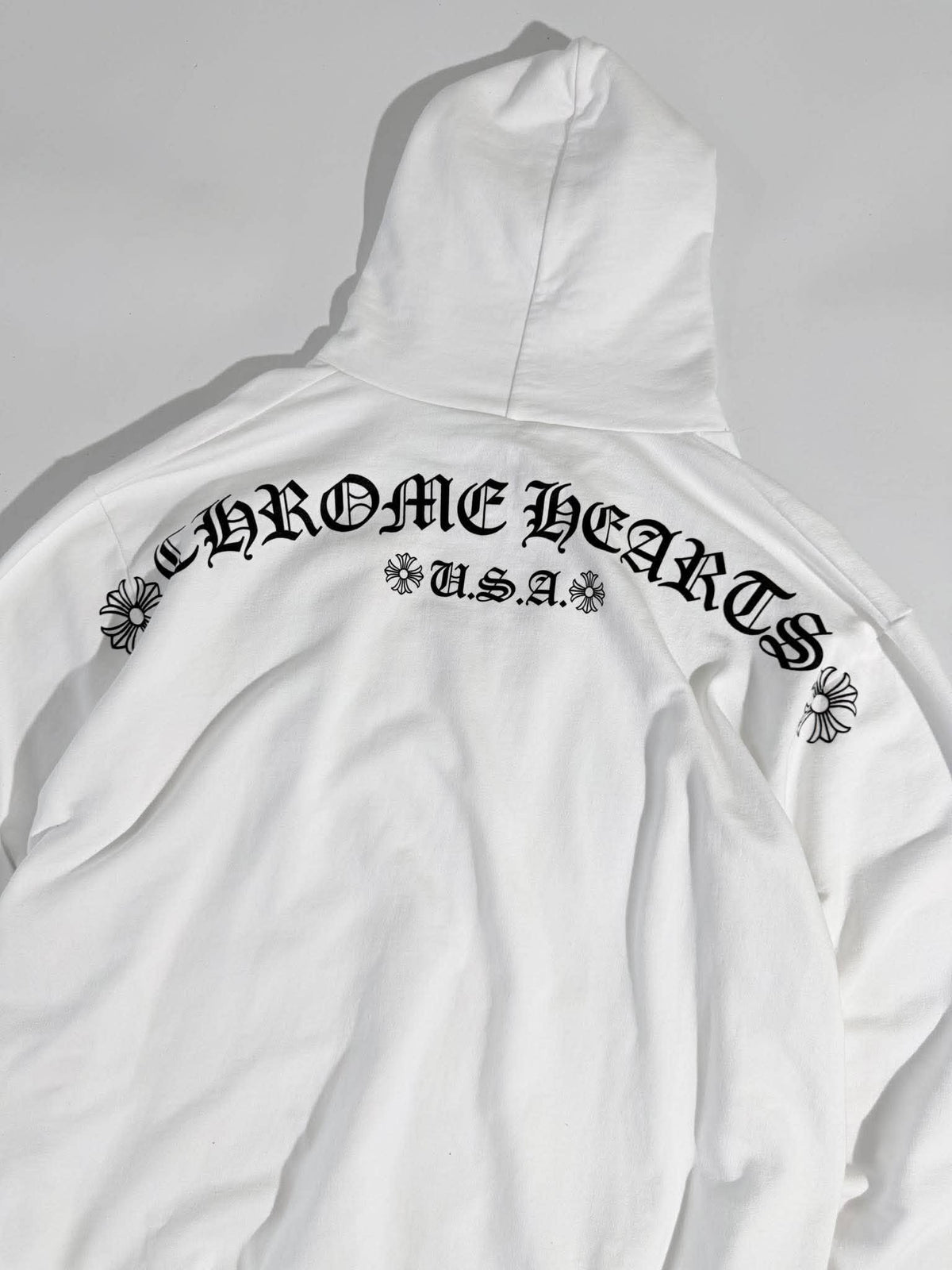 Chrome Hearts Back Arch USA Logo Zip-Up Hoodie