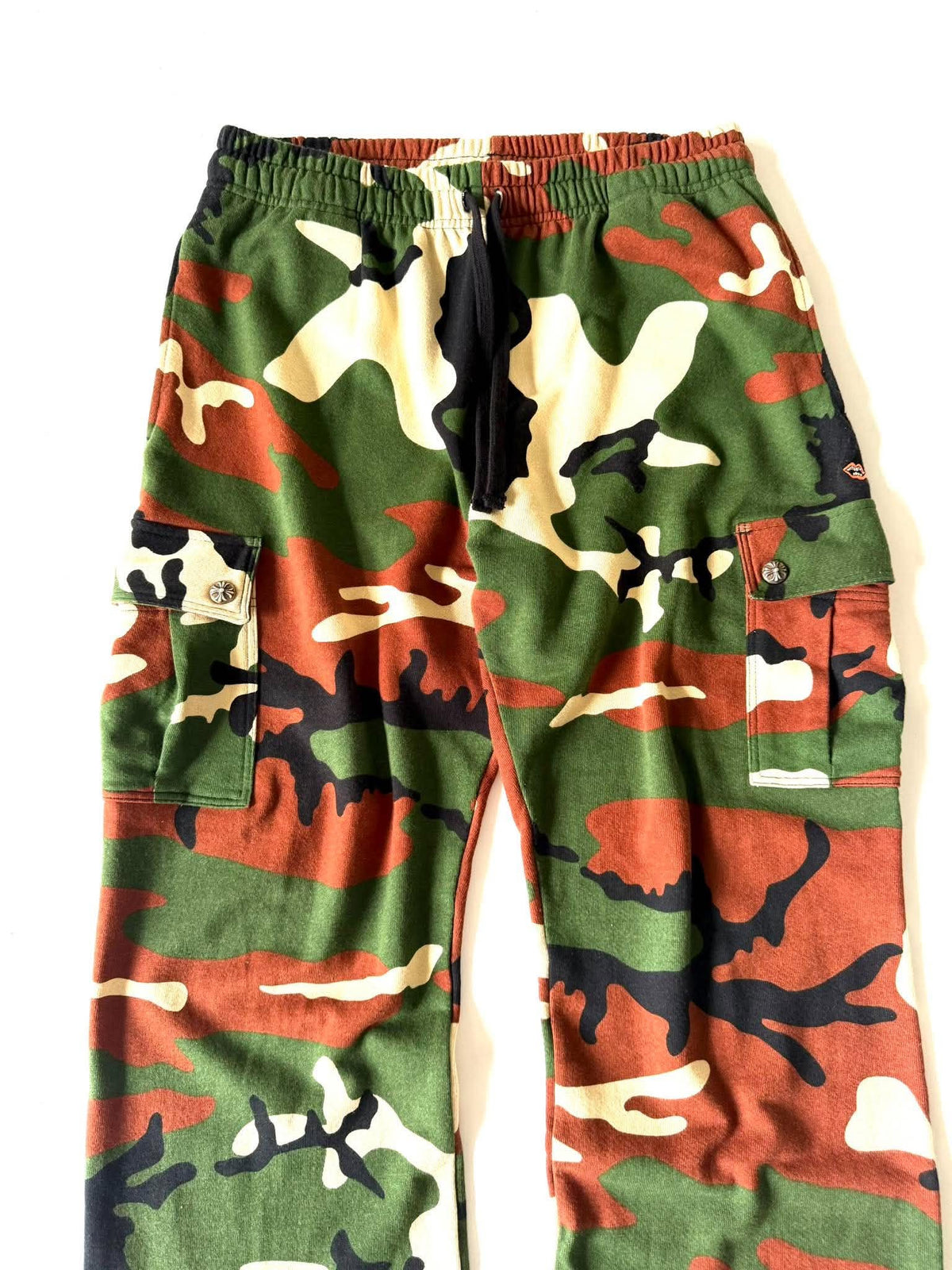Chrome Hearts x Matty Boy "Caution" Camo Cargo Sweatpants