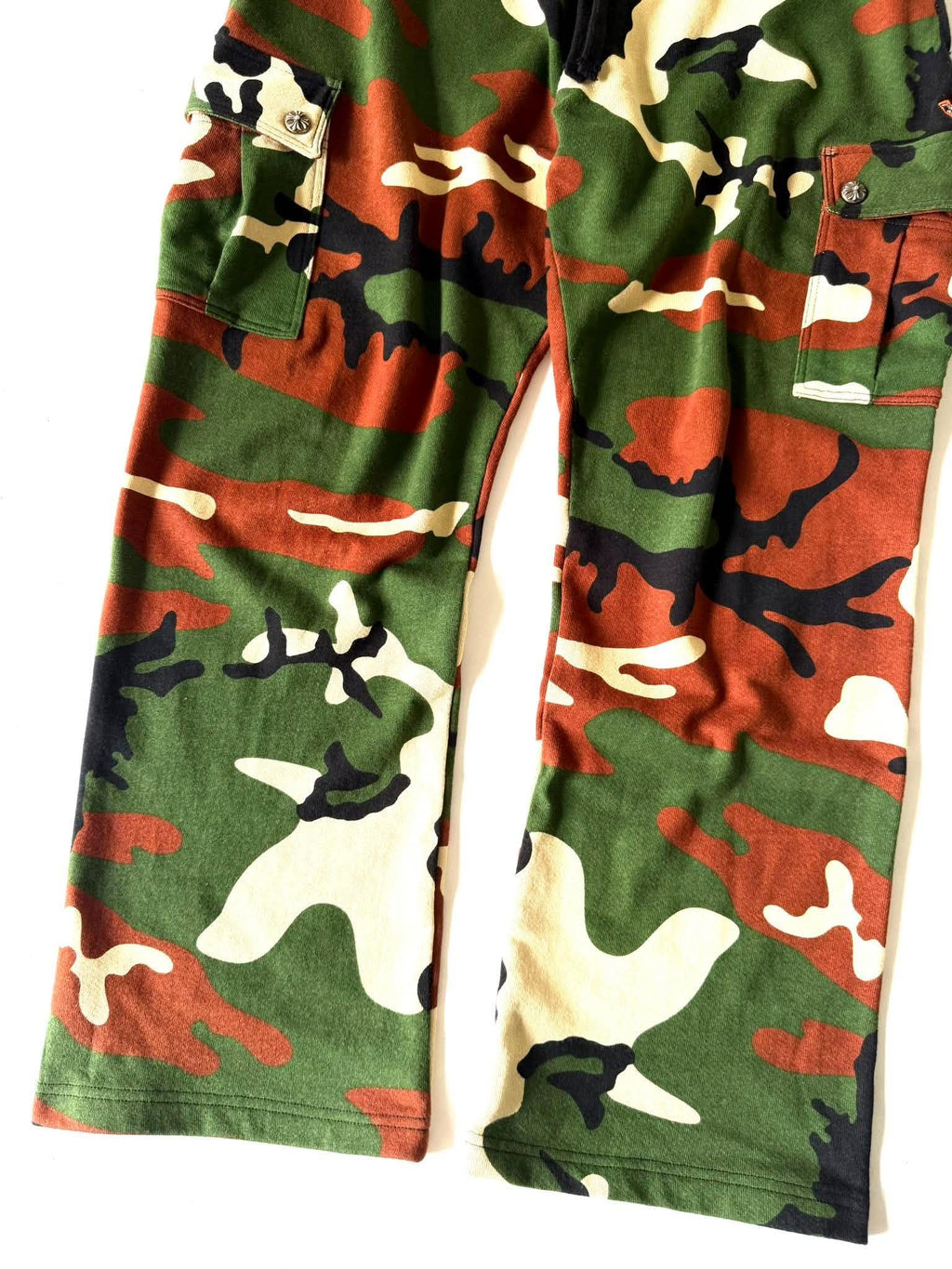 Chrome Hearts x Matty Boy "Caution" Camo Cargo Sweatpants