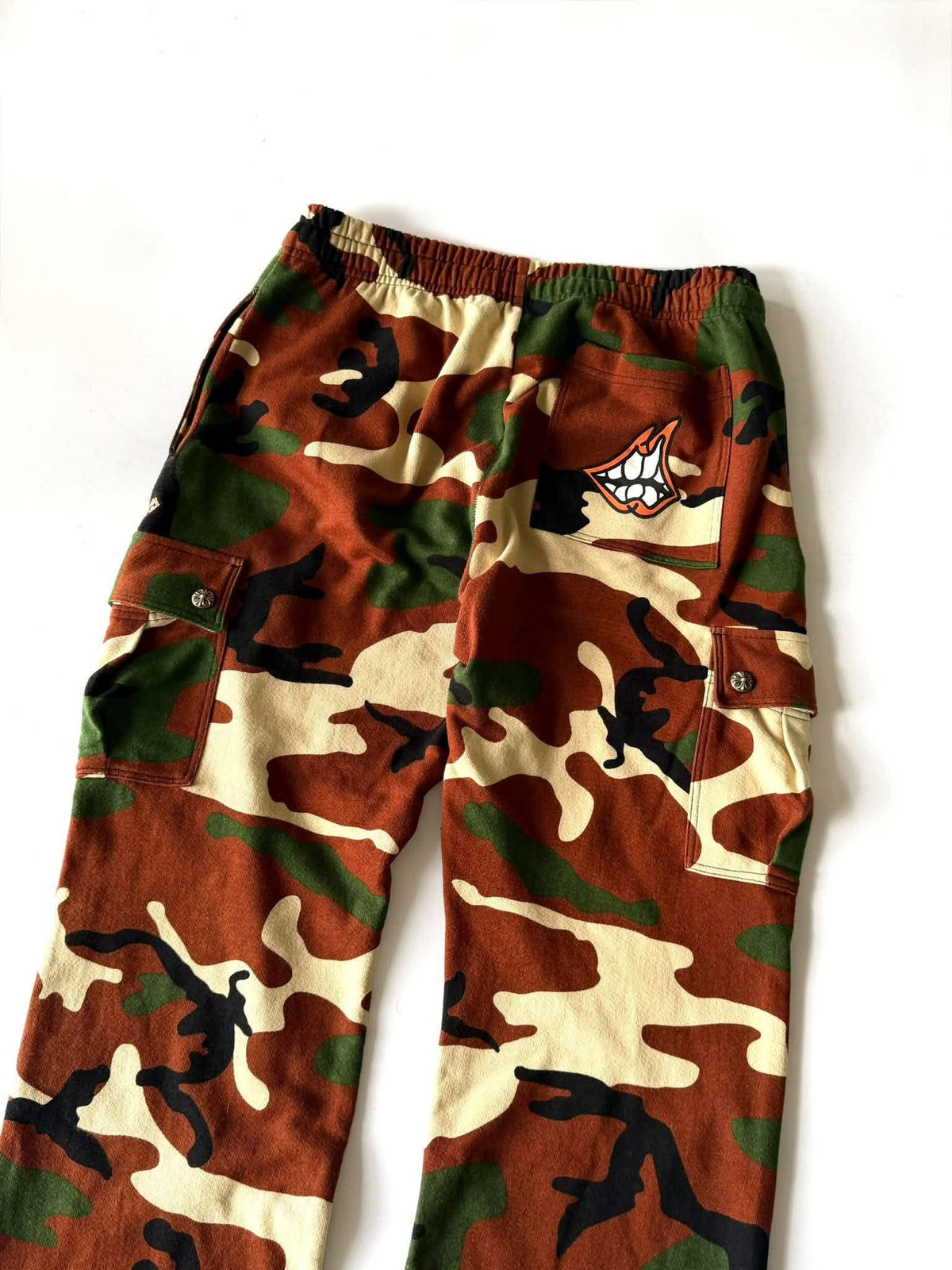 Chrome Hearts x Matty Boy "Caution" Camo Cargo Sweatpants