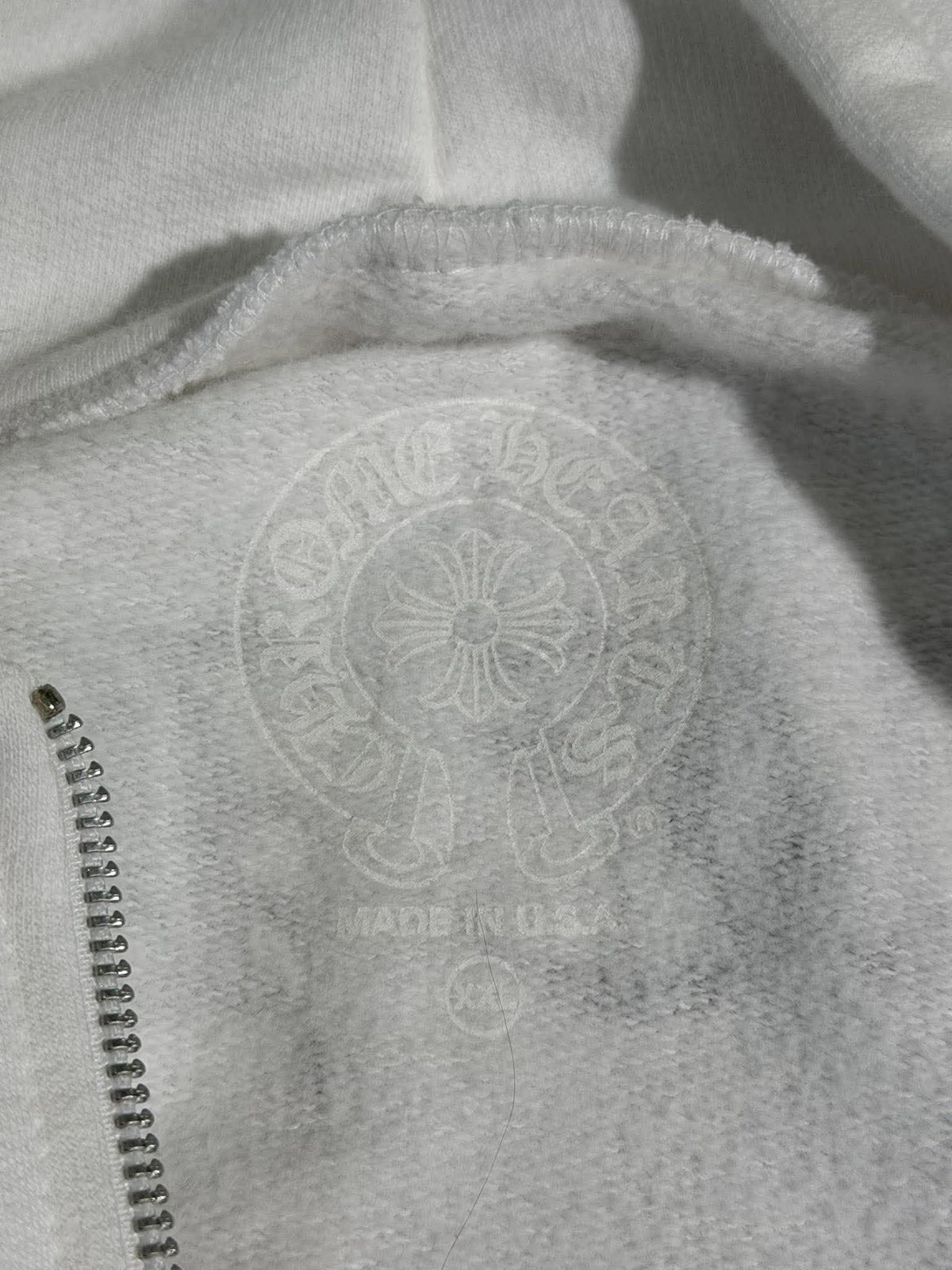 Chrome Hearts Back Arch USA Logo Zip-Up Hoodie