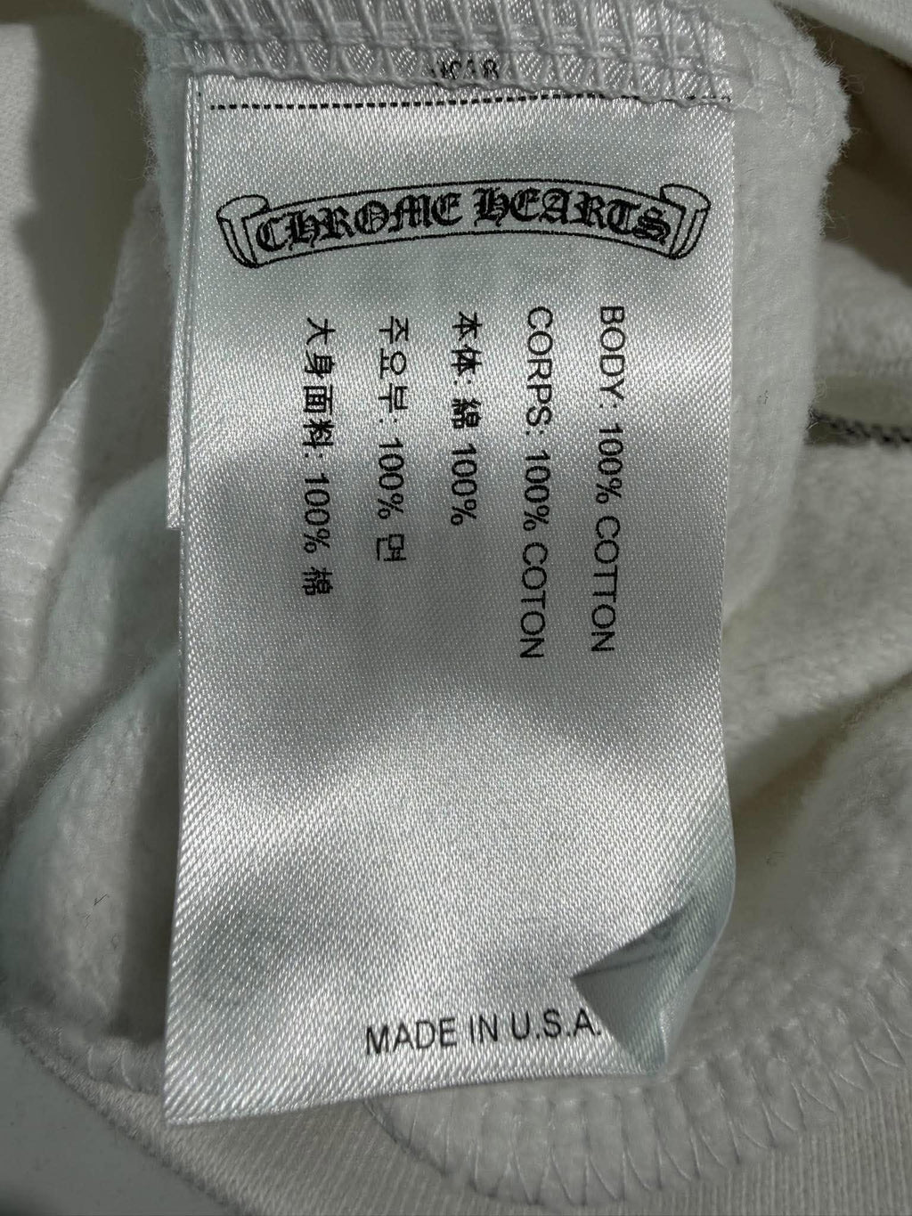 Chrome Hearts Back Arch USA Logo Zip-Up Hoodie