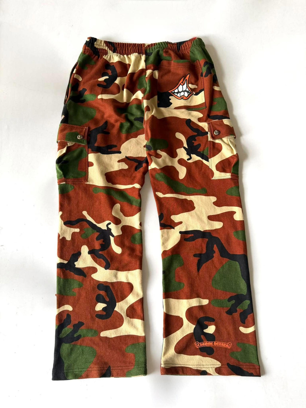 Chrome Hearts x Matty Boy "Caution" Camo Cargo Sweatpants