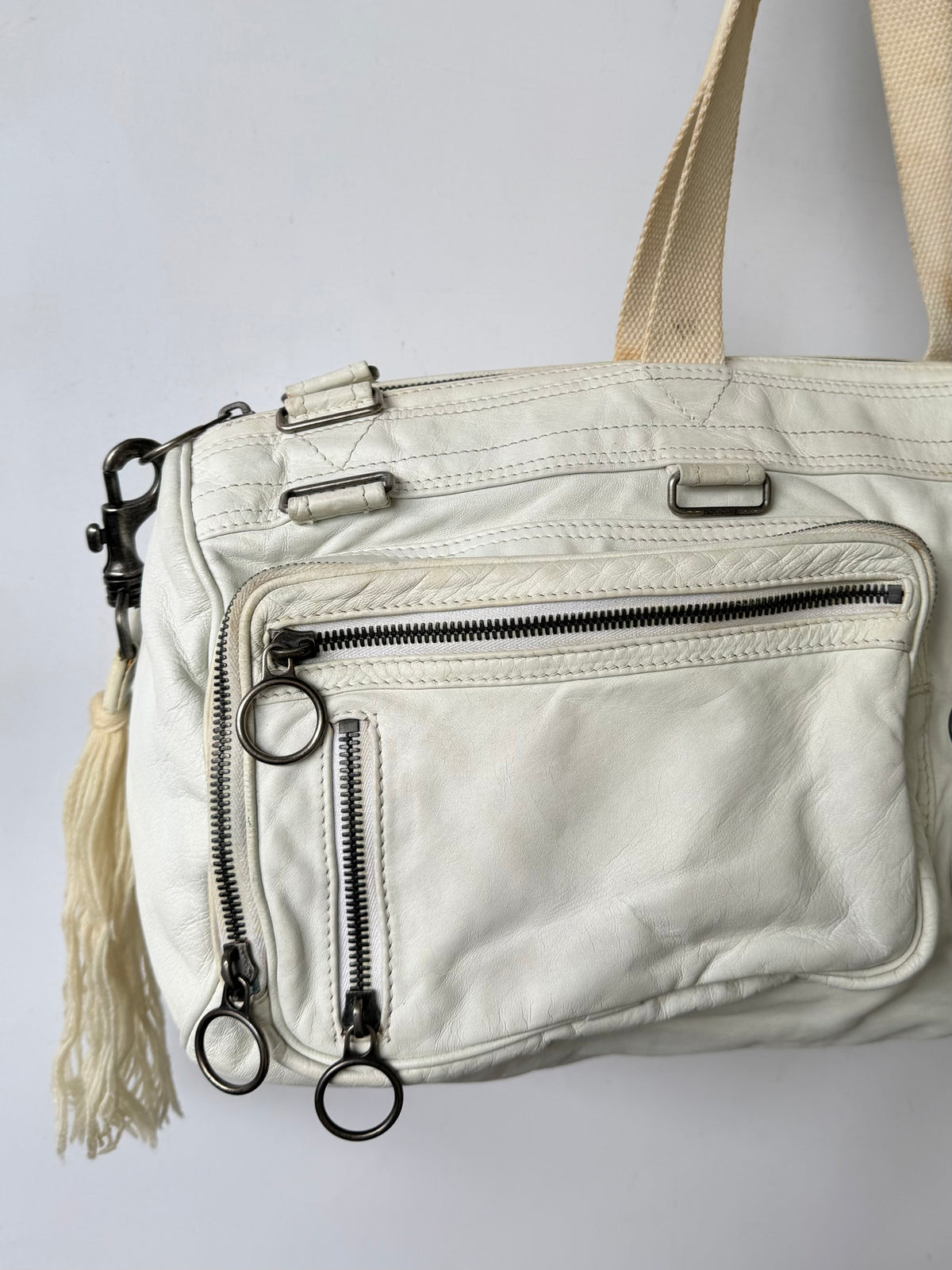 Dior Homme by Hedi Slimane AW06 White Deville Duffle Bag
