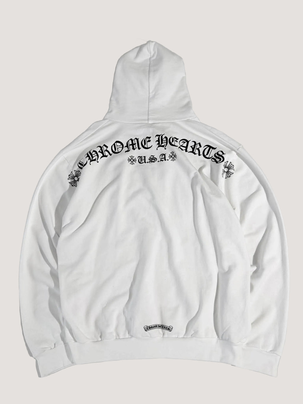 Chrome Hearts Back Arch USA Logo Zip-Up Hoodie