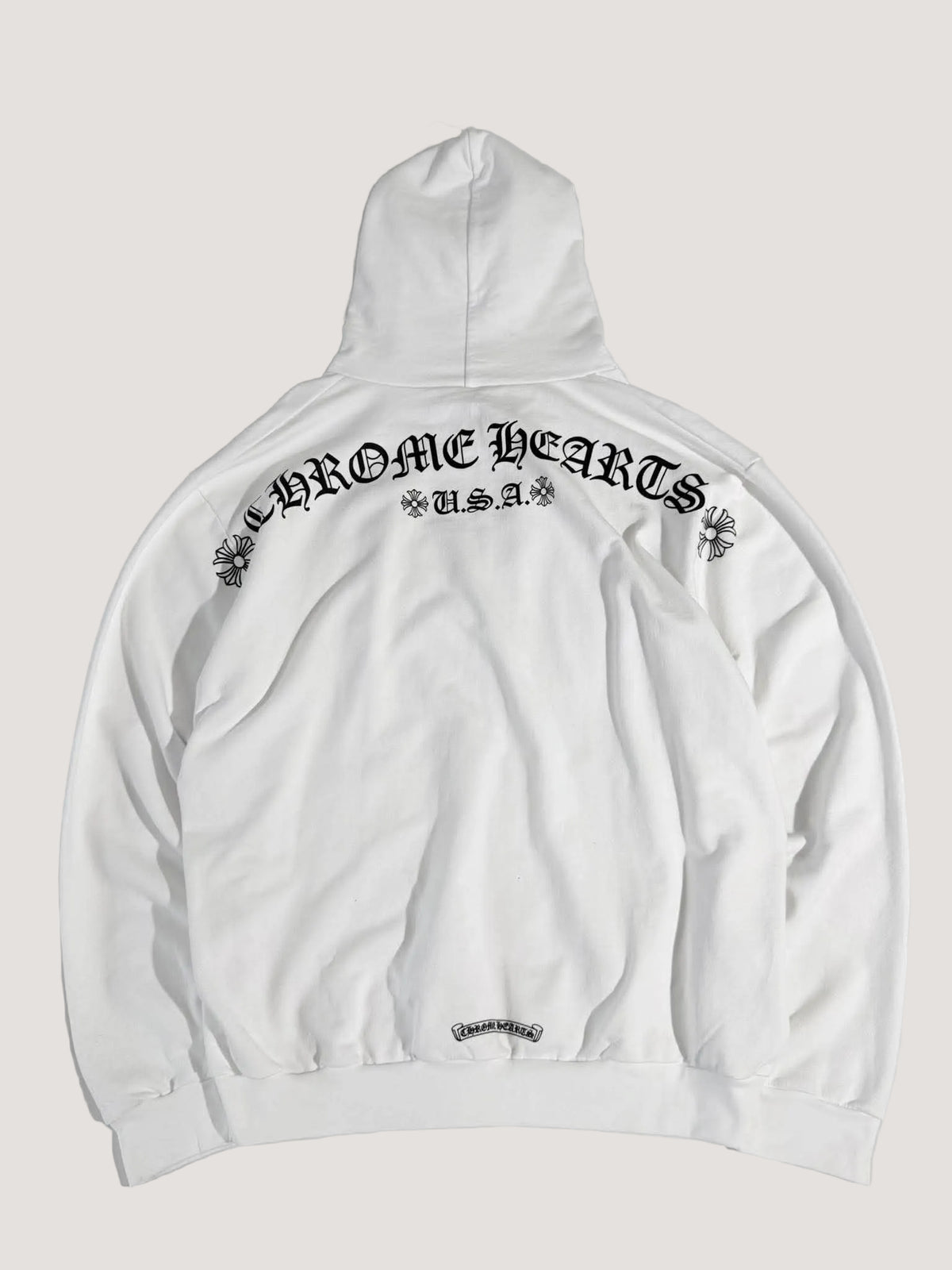 Chrome Hearts Back Arch USA Logo Zip-Up Hoodie