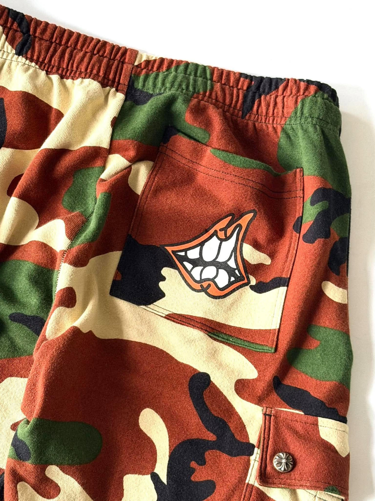 Chrome Hearts x Matty Boy "Caution" Camo Cargo Sweatpants