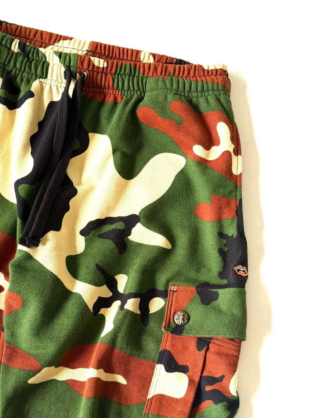 Chrome Hearts x Matty Boy "Caution" Camo Cargo Sweatpants
