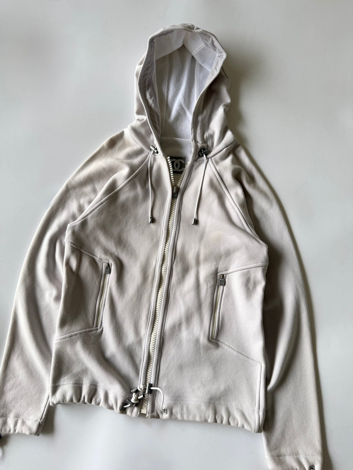 Vintage Chanel Sport Line Zip-up Hoodie with Coco Mark