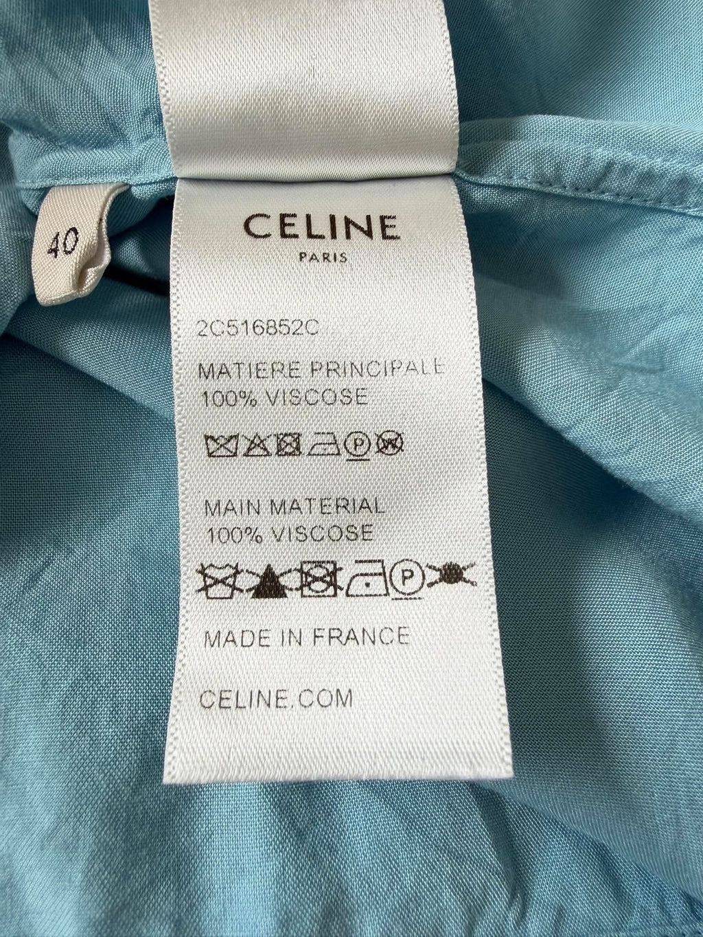 Celine Stitched Bowling Shirt