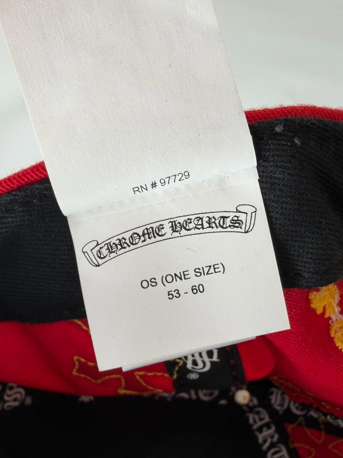 Chrome Hearts Red & Yellow Cross Patch Baseball Cap