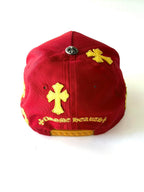 Chrome Hearts Red & Yellow Cross Patch Baseball Cap