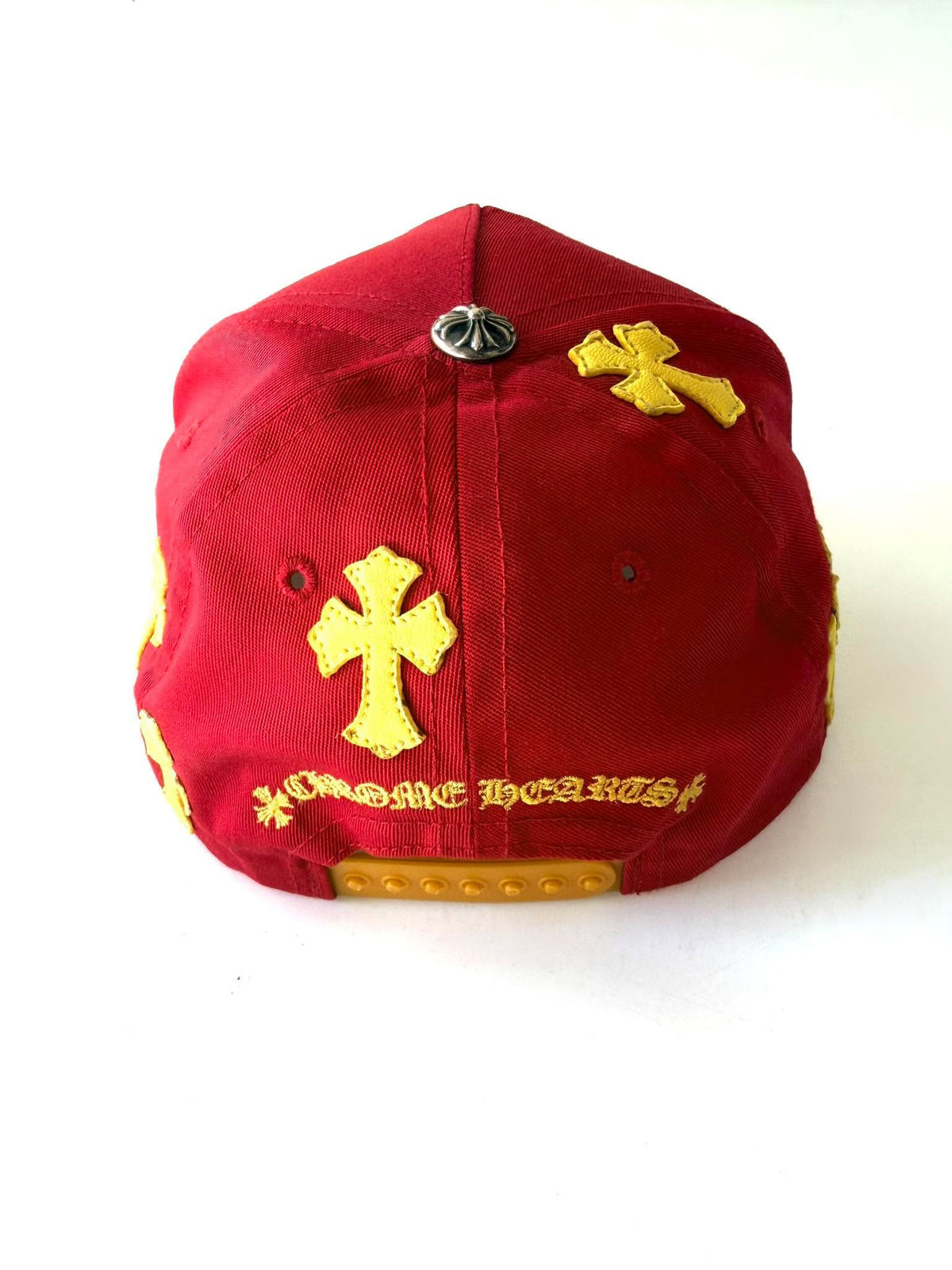 Chrome Hearts Red & Yellow Cross Patch Baseball Cap