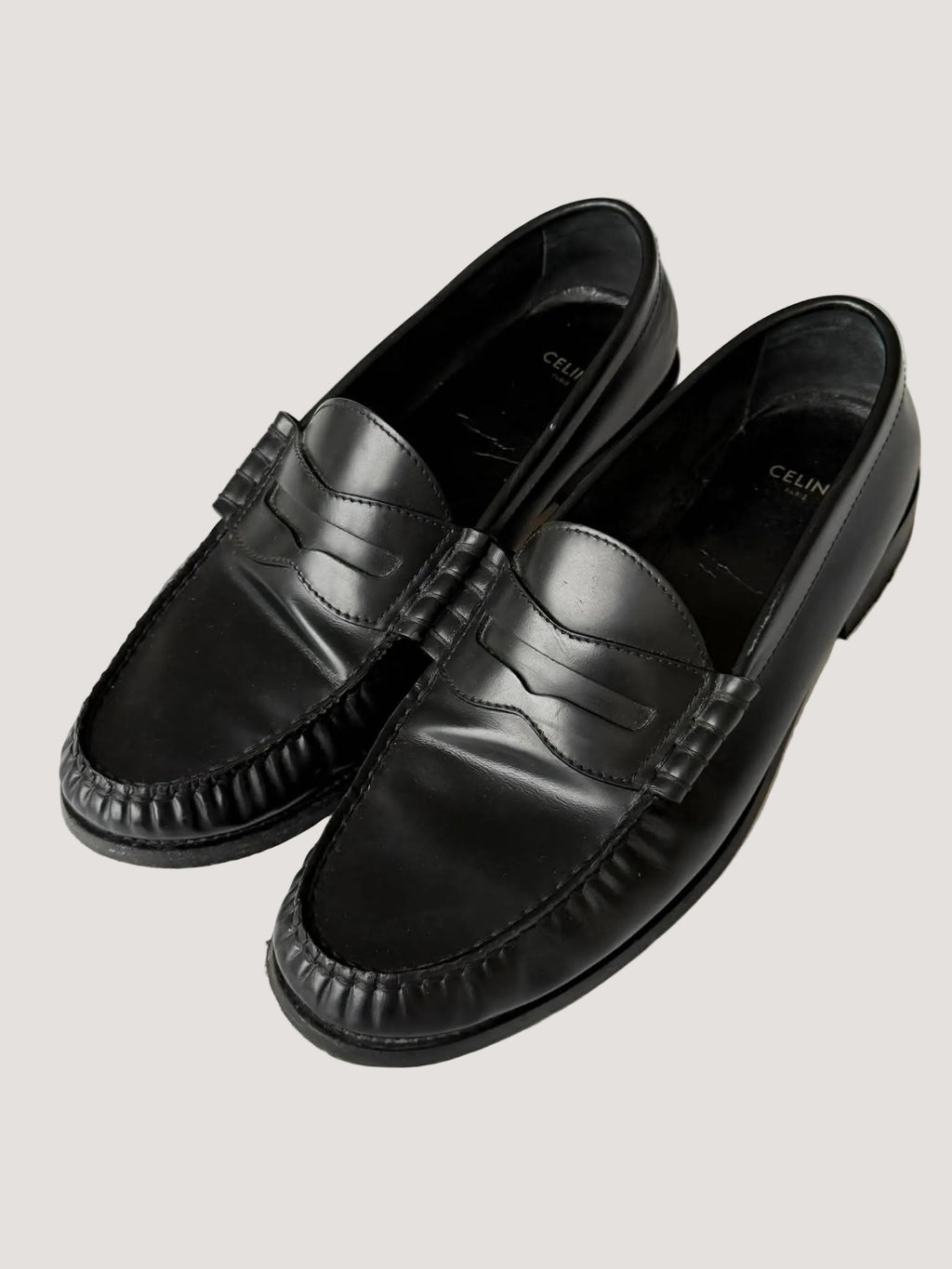 Celine by Hedi Slimane Luco Leather Penny Loafers